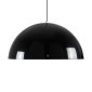 GloboStar® DIADEMA 01342 Μοντέρνο Κρεμαστό Φωτιστικό Καμπάνα Μονόφωτο 1 x E27 IP20 Μαύρο & Χρυσό Μέταλλο - Μ60 x Π60 x Υ30cm