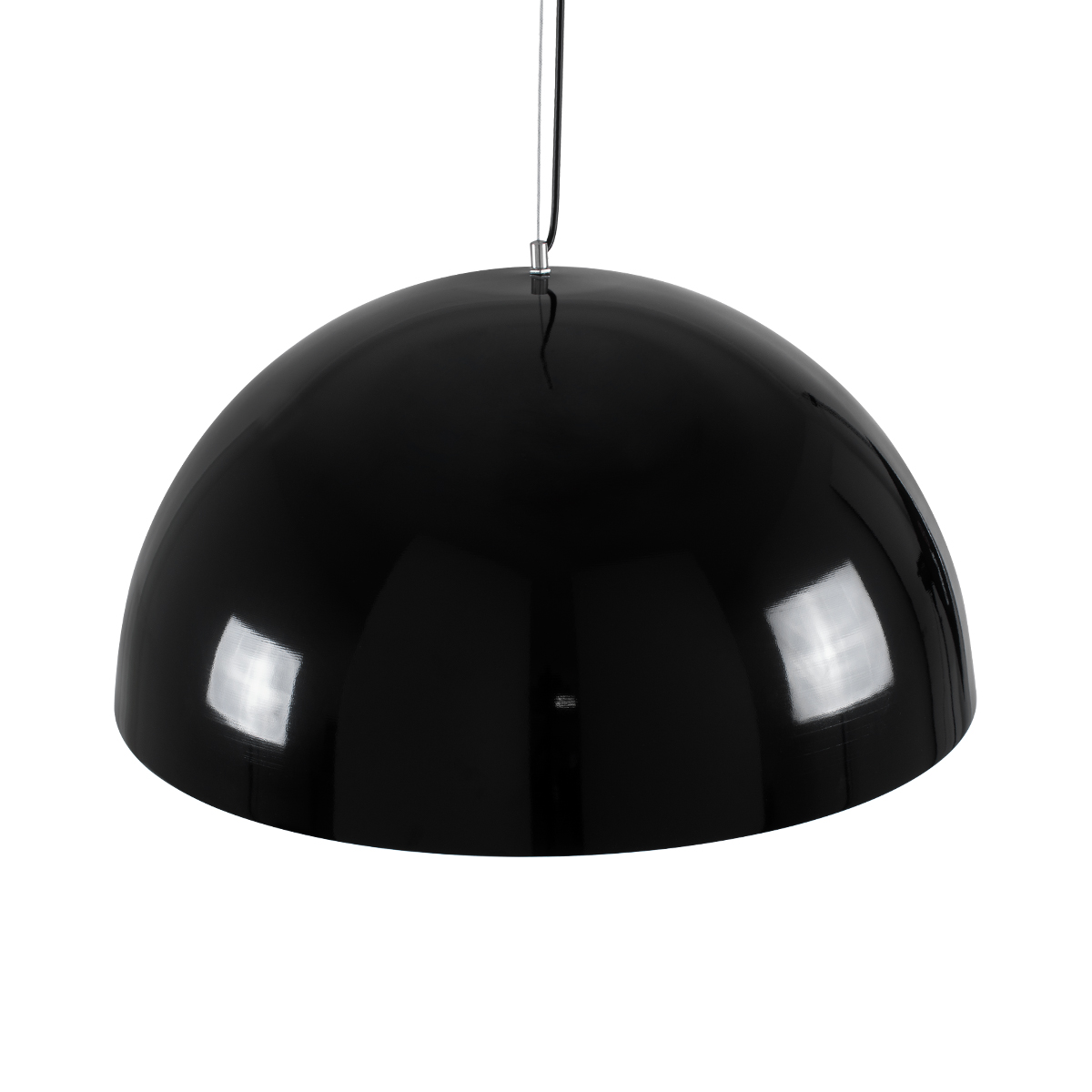 GloboStar® DIADEMA 01342 Μοντέρνο Κρεμαστό Φωτιστικό Καμπάνα Μονόφωτο 1 x E27 IP20 Μαύρο & Χρυσό Μέταλλο - Μ60 x Π60 x Υ30cm