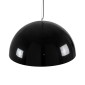 GloboStar® DIADEMA 01342 Μοντέρνο Κρεμαστό Φωτιστικό Καμπάνα Μονόφωτο 1 x E27 IP20 Μαύρο & Χρυσό Μέταλλο - Μ60 x Π60 x Υ30cm