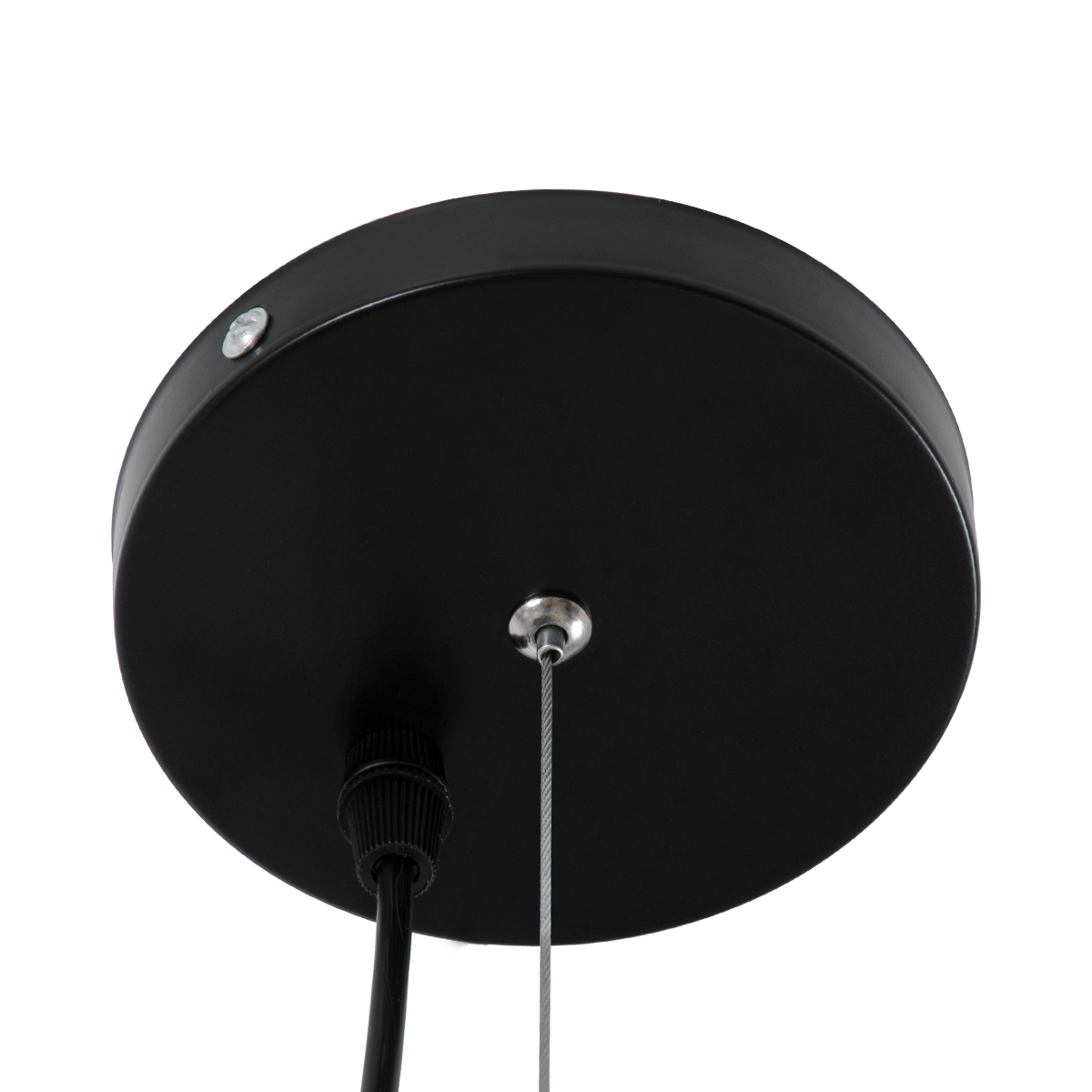 GloboStar® DIADEMA 01342 Μοντέρνο Κρεμαστό Φωτιστικό Καμπάνα Μονόφωτο 1 x E27 IP20 Μαύρο & Χρυσό Μέταλλο - Μ60 x Π60 x Υ30cm