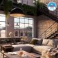 GloboStar® MEDEA 01344 Μοντέρνο Κρεμαστό Φωτιστικό Καμπάνα Μονόφωτο 1 x E27 IP20 Μαύρο & Χρυσό Μέταλλο - Μ60 x Π60 x Υ30cm