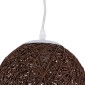 GloboStar® OCEANA 01354 Vintage Κρεμαστό Φωτιστικό Μπάλα Μονόφωτο 1 x E27 IP20 Καφέ Σχοίνι - Μ20 x Π20 x Υ20cm