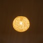GloboStar® OCEANA 01355 Vintage Κρεμαστό Φωτιστικό Μπάλα Μονόφωτο 1 x E27 IP20 Λευκό Σχοινί - Μ20 x Π20 x Υ20cm