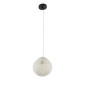 GloboStar® OCEANA 01355 Vintage Κρεμαστό Φωτιστικό Μπάλα Μονόφωτο 1 x E27 IP20 Λευκό Σχοινί - Μ20 x Π20 x Υ20cm