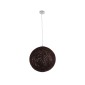 GloboStar® OCEANA 01358 Vintage Κρεμαστό Φωτιστικό Μπάλα Μονόφωτο 1 x E27 IP20 Καφέ Σχοινί - Μ40 x Π40 x Υ40cm