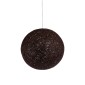 GloboStar® OCEANA 01358 Vintage Κρεμαστό Φωτιστικό Μπάλα Μονόφωτο 1 x E27 IP20 Καφέ Σχοινί - Μ40 x Π40 x Υ40cm