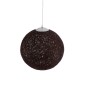 GloboStar® OCEANA 01358 Vintage Κρεμαστό Φωτιστικό Μπάλα Μονόφωτο 1 x E27 IP20 Καφέ Σχοινί - Μ40 x Π40 x Υ40cm