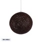 GloboStar® OCEANA 01358 Vintage Κρεμαστό Φωτιστικό Μπάλα Μονόφωτο 1 x E27 IP20 Καφέ Σχοινί - Μ40 x Π40 x Υ40cm
