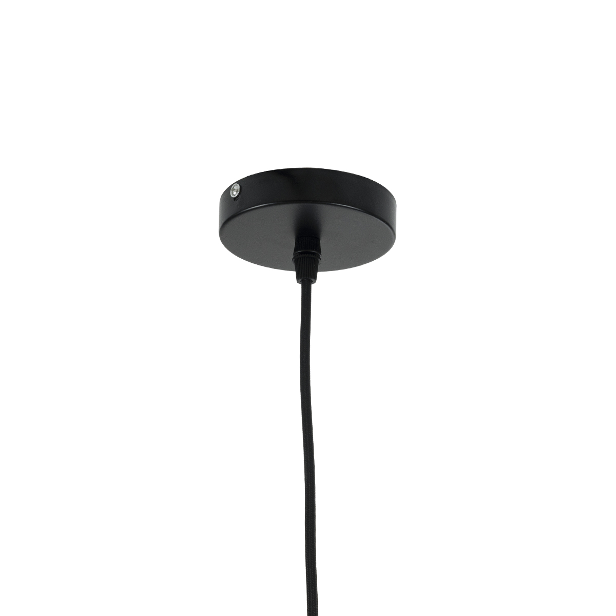 GloboStar® OCEANA 01360 Vintage Κρεμαστό Φωτιστικό Μπάλα Μονόφωτο 1 x E27 IP20 Μαύρο Σχοινί - Μ40 x Π40 x Υ40cm