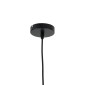 GloboStar® OCEANA 01360 Vintage Κρεμαστό Φωτιστικό Μπάλα Μονόφωτο 1 x E27 IP20 Μαύρο Σχοινί - Μ40 x Π40 x Υ40cm
