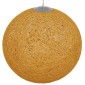 GloboStar® OCEANA 01361 Vintage Κρεμαστό Φωτιστικό Μπάλα Μονόφωτο 1 x E27 IP20 Μπεζ & Χρυσό Σχοινί - Μ60 x Π60 x Υ60cm