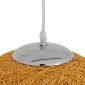 GloboStar® OCEANA 01361 Vintage Κρεμαστό Φωτιστικό Μπάλα Μονόφωτο 1 x E27 IP20 Μπεζ & Χρυσό Σχοινί - Μ60 x Π60 x Υ60cm