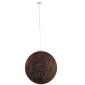 GloboStar® OCEANA 01362 Vintage Κρεμαστό Φωτιστικό Μπάλα Μονόφωτο 1 x E27 IP20 Καφέ Σχοινί - Μ60 x Π60 x Υ60cm