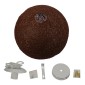GloboStar® OCEANA 01362 Vintage Κρεμαστό Φωτιστικό Μπάλα Μονόφωτο 1 x E27 IP20 Καφέ Σχοινί - Μ60 x Π60 x Υ60cm