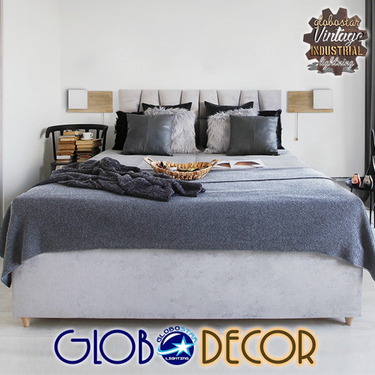 GloboStar® AMITY 01365 Μοντέρνο Επιτοίχιο Φωτιστικό Απλίκα Μονόφωτο 1 x E27 IP20 Μπεζ Ξύλο με Λευκό Γυαλί - Μ30 x Π14.5 x Υ15cm