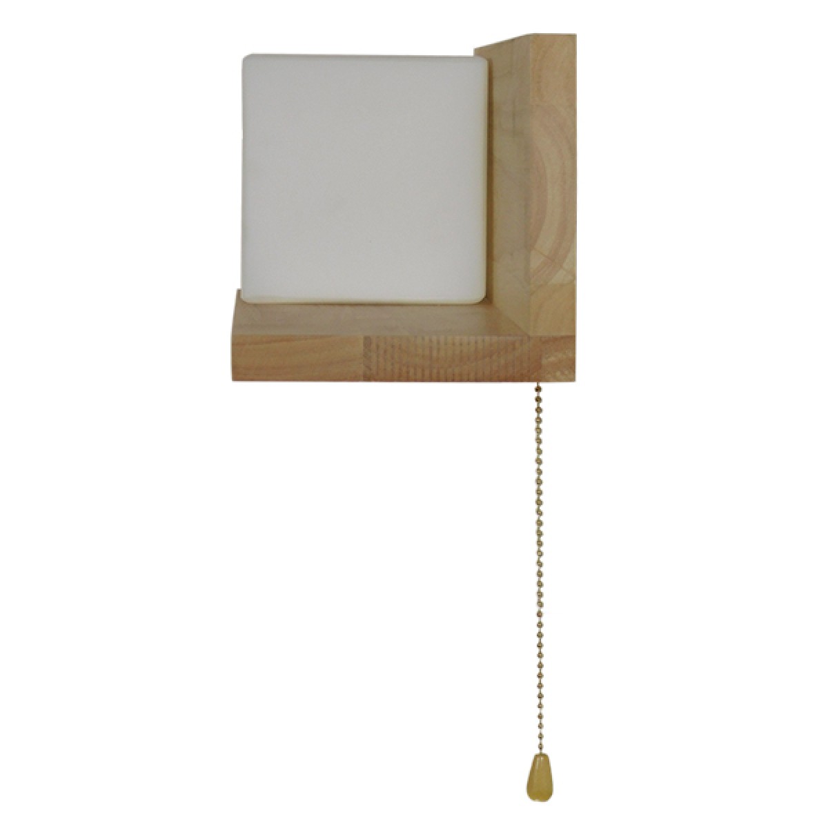 GloboStar® AMITY 01365 Μοντέρνο Επιτοίχιο Φωτιστικό Απλίκα Μονόφωτο 1 x E27 IP20 Μπεζ Ξύλο με Λευκό Γυαλί - Μ30 x Π14.5 x Υ15cm