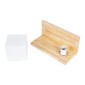 GloboStar® AMITY 01366 Μοντέρνο Επιτοίχιο Φωτιστικό Απλίκα Μονόφωτο 1 x E27 IP20 Μπεζ Ξύλο με Λευκό Γυαλί - Μ30 x Π14.5 x Υ15cm