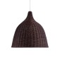 GloboStar® BAHAMAS 01368 Boho Κρεμαστό Φωτιστικό Καμπάνα Μονόφωτο 1 x E27 IP20 Καφέ Ξύλο - Μ45 x Π45 x Υ45cm