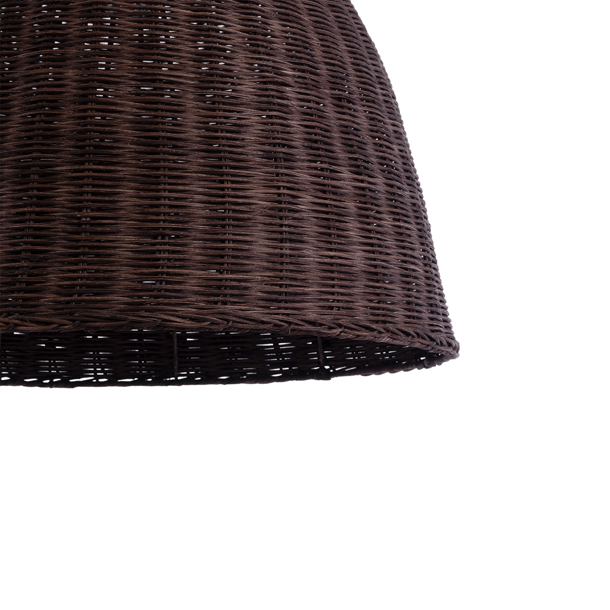 GloboStar® BAHAMAS 01368 Boho Κρεμαστό Φωτιστικό Καμπάνα Μονόφωτο 1 x E27 IP20 Καφέ Ξύλο - Μ45 x Π45 x Υ45cm