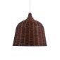 GloboStar® BAHAMAS 01369 Boho Κρεμαστό Φωτιστικό Καμπάνα Μονόφωτο 1 x E27 IP20 Καφέ Ξύλο - Μ60 x Π60 x Υ60cm