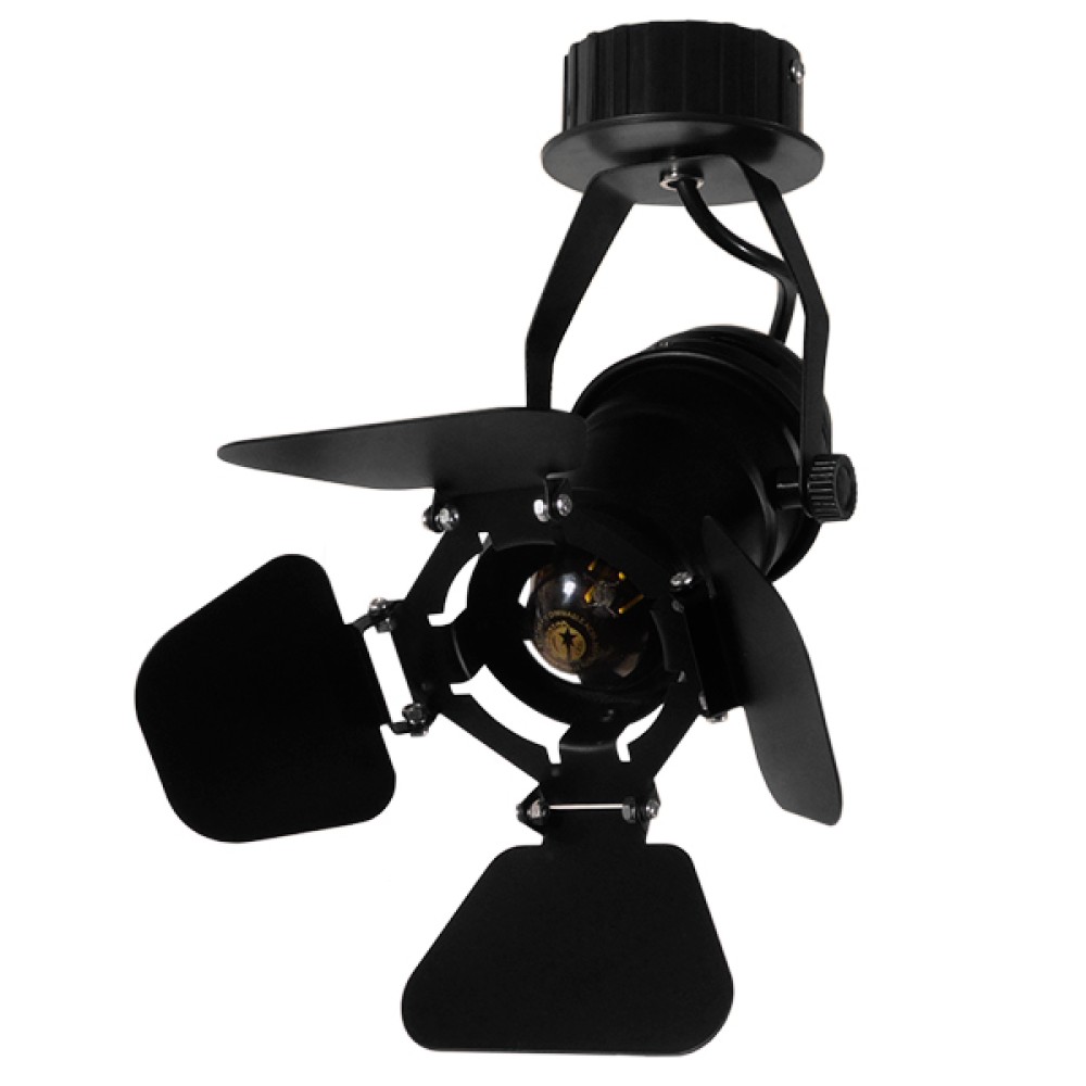 GloboStar® CHICAGO 01371 Vintage Φωτιστικό Οροφής Πλέγμα Μονόφωτο 1 x E27 IP20 Μαύρο Μέταλλο - Μ20 x Π20 x Υ27.5cm