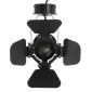 GloboStar® CHICAGO 01371 Vintage Φωτιστικό Οροφής Πλέγμα Μονόφωτο 1 x E27 IP20 Μαύρο Μέταλλο - Μ20 x Π20 x Υ27.5cm