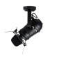 GloboStar® DETROIT 01372 Vintage Φωτιστικό Οροφής Πλέγμα Μονόφωτο 1 x E27 IP20 Μαύρο Μέταλλο - Μ26 x Π26 x Υ37cm