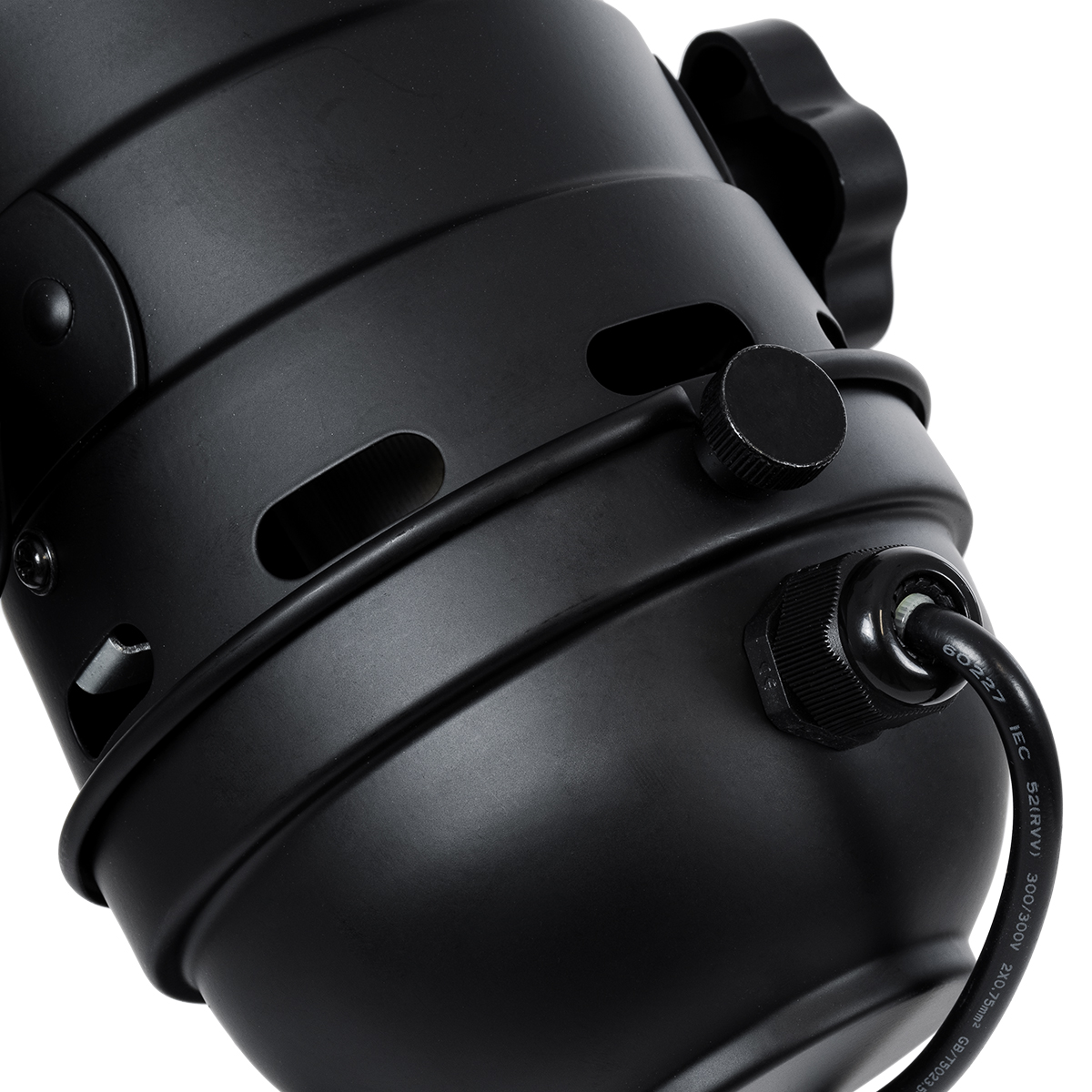 GloboStar® DETROIT 01372 Vintage Φωτιστικό Οροφής Πλέγμα Μονόφωτο 1 x E27 IP20 Μαύρο Μέταλλο - Μ26 x Π26 x Υ37cm