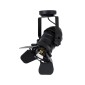 GloboStar® DETROIT 01372 Vintage Φωτιστικό Οροφής Πλέγμα Μονόφωτο 1 x E27 IP20 Μαύρο Μέταλλο - Μ26 x Π26 x Υ37cm
