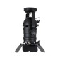 GloboStar® DETROIT 01372 Vintage Φωτιστικό Οροφής Πλέγμα Μονόφωτο 1 x E27 IP20 Μαύρο Μέταλλο - Μ26 x Π26 x Υ37cm