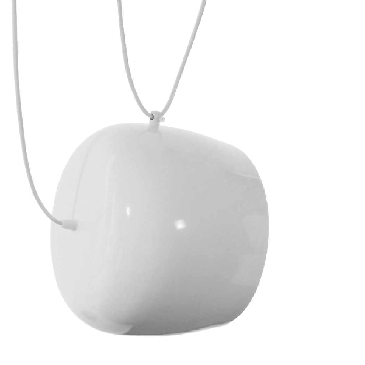 GloboStar® JASPER 01374 Μοντέρνο Κρεμαστό Φωτιστικό Ανάρτηση Μονόφωτο 1 x E27 IP20 Λευκό Μέταλλο - Μ25 x Π25 x Υ22cm