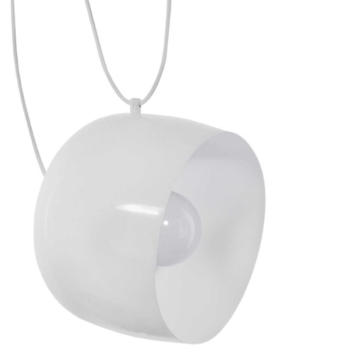 GloboStar® JASPER 01376 Μοντέρνό Κρεμαστό Φωτιστικό Καμπάνα Σετ Τρίφωτο 3 x E27 IP20 Λευκό Μέταλλο - Μ75 x Π75 x Υ22cm
