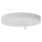 GloboStar® JASPER 01376 Μοντέρνό Κρεμαστό Φωτιστικό Καμπάνα Σετ Τρίφωτο 3 x E27 IP20 Λευκό Μέταλλο - Μ75 x Π75 x Υ22cm