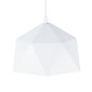 GloboStar® HEXAGON 01377 Μοντέρνο Κρεμαστό Φωτιστικό Καμπάνα Μονόφωτο 1 x E27 IP20 Λευκό & Χρυσό Μέταλλο - Μ21,5 x Π21,5 x Y15cm