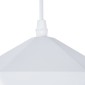 GloboStar® HEXAGON 01377 Μοντέρνο Κρεμαστό Φωτιστικό Καμπάνα Μονόφωτο 1 x E27 IP20 Λευκό & Χρυσό Μέταλλο - Μ21,5 x Π21,5 x Y15cm
