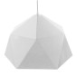 GloboStar® HEXAGON 01378 Μοντέρνο Κρεμαστό Φωτιστικό Οροφής Μονόφωτο Λευκό & Χρυσό Μέταλλο Καμπάνα - Μ46 x Π46 x Y25cm