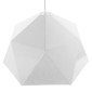 GloboStar® HEXAGON 01378 Μοντέρνο Κρεμαστό Φωτιστικό Οροφής Μονόφωτο Λευκό & Χρυσό Μέταλλο Καμπάνα - Μ46 x Π46 x Y25cm