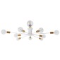GloboStar® OLINDA 01383 Μοντέρνο Φωτιστικό Οροφής Πλέγμα Πολύφωτο 10 x E27 IP20 Λευκό & Χρυσό Μέταλλο - Μ95 x Π95 x Υ17cm