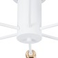 GloboStar® OLINDA 01385 Μοντέρνο Φωτιστικό Οροφής Πλέγμα Πολύφωτο 6 x E27 IP20 Λευκό & Χάλκινο - Μέταλλο Μ60 x Π60 x Υ20cm