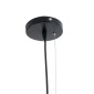 GloboStar® SCANDI 01386 Vintage Κρεμαστό Φωτιστικό Πλέγμα Μονόφωτο 1 x E27 IP20 Μαύρο Μέταλλο - Μ23 x Π23 x Υ30cm