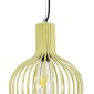 GloboStar® SCANDI 01387 Vintage Κρεμαστό Φωτιστικό Πλέγμα Μονόφωτο 1 x E27 IP20 Μπεζ Μέταλλο - Μ23 x Π23 x Υ30cm