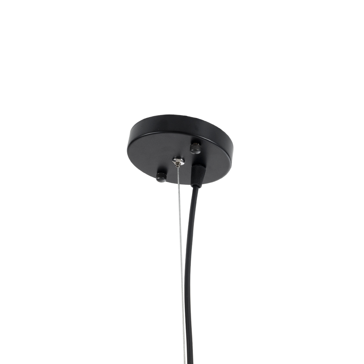 GloboStar® SCANDI 01387 Vintage Κρεμαστό Φωτιστικό Πλέγμα Μονόφωτο 1 x E27 IP20 Μπεζ Μέταλλο - Μ23 x Π23 x Υ30cm