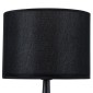 GloboStar® AMBROSIA BLACK 01394 Μοντέρνο Επιτραπέζιο Φωτιστικό Πορτατίφ Μονόφωτο Μεταλλικό με Μαύρο Καπέλο Φ25 x Υ46cm