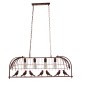 GloboStar® NEST 01402 Vintage Κρεμαστό Φωτιστικό Φιγούρα Πολύφωτο 4 x E27 IP20 Χάλκινο Μέταλλο με Πράσινο Πλαστικό - Μ103 x Π34 x Υ36.5cm