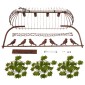 GloboStar® NEST 01402 Vintage Κρεμαστό Φωτιστικό Φιγούρα Πολύφωτο 4 x E27 IP20 Χάλκινο Μέταλλο με Πράσινο Πλαστικό - Μ103 x Π34 x Υ36.5cm
