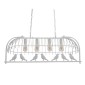 GloboStar® NEST 01403 Vintage Κρεμαστό Φωτιστικό Φιγούρα Πολύφωτο 4 x E27 IP20 Λευκό Μέταλλο με Πράσινο Πλαστικό - Μ103 x Π34 x Υ36.5cm