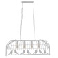 GloboStar® NEST 01403 Vintage Κρεμαστό Φωτιστικό Φιγούρα Πολύφωτο 4 x E27 IP20 Λευκό Μέταλλο με Πράσινο Πλαστικό - Μ103 x Π34 x Υ36.5cm