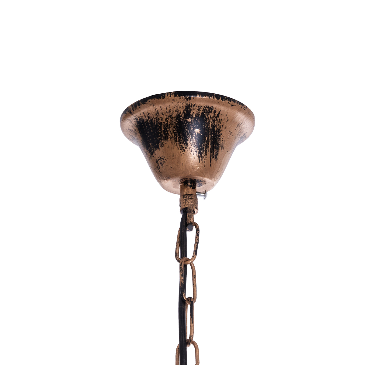 GloboStar® VICTORIAN 01404 Vintage Κρεμαστό Φωτιστικό Ανάρτηση Πολύφωτο 6 x E14 IP20 Χάλκινο Μέταλλο με Μπεζ Σχοινί - Μ85 x Π85 x Y85cm