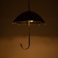 GloboStar® UMBRELLA 01407 Vintage Κρεμαστό Φωτιστικό Φιγούρα Πολύφωτο 5 x E27 IP20 Ασημί Μέταλλο - Μ60 x Π60 x Y65cm
