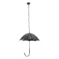 GloboStar® UMBRELLA 01407 Vintage Κρεμαστό Φωτιστικό Φιγούρα Πολύφωτο 5 x E27 IP20 Ασημί Μέταλλο - Μ60 x Π60 x Y65cm